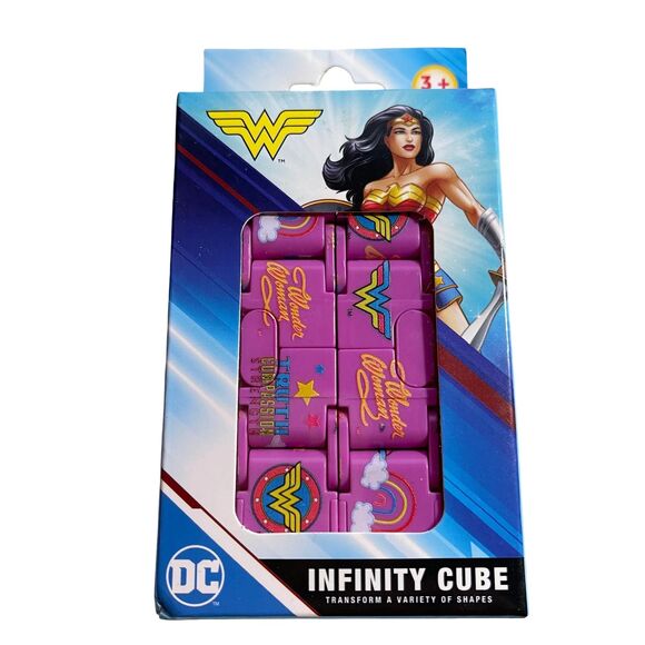 DC Comics PURPLE WONDER WOMAN Infinity Cube Fidget Toy Anxiety Stress NEW - Picture 1 of 2